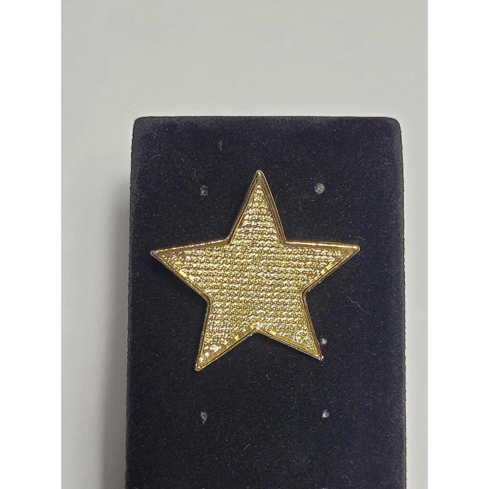Vintage GERRY'S Gold Tone Star Fashion Brooch Pin Textured Celestial Jewelry